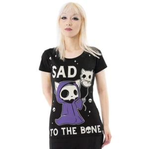 Cupcake Cult Sad To The Bone T-Shirt - Black • Ships in 2-4 Weeks • Gothic - Picture 1 of 3