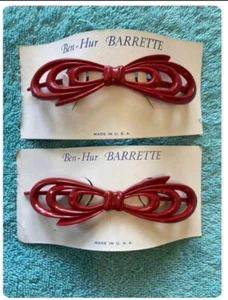 2 Vintage Ben-hur Kunststoff Haarspangen Haarspange, ideal für dickes Haar! - Bild 1 von 2
