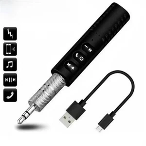 Wireless Bluetooth Receiver AUX 3.5mm Audio Stereo Hands Free Music Car L4L7 - Photo 1/9