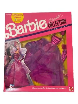 Antigo Vestido Barbie Coleção Privada Moda Camadas Rosa Floral Tesoura HTF - Imagem 1 de 2