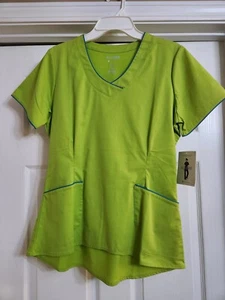 White Cross Allure Women’s Scrub Top Size XS. Green Apple NWT!! Style-738 - Picture 1 of 4