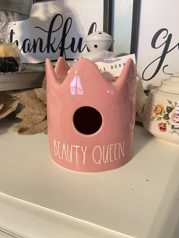 Brand new Rae Dunn Beauty Queen Crown shaped bird house Cover