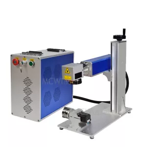 MCWlaser 30W Raycus macchina per marcatura laser fibra di metallo incisore con asse rotante - Foto 1 di 8