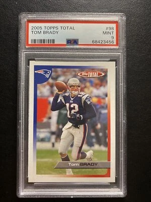 2005 Topps Total 98 Tom Brady - PSA  9 Patriots Buccaneers - Image 1 of 4
