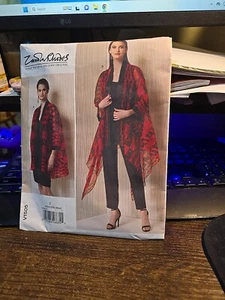 Uncut Vogue V1505 ZANDRA RHODES Loose Kimono Style Jackets XS-S-Med - Picture 1 of 2