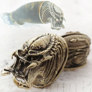 NEW Knife Pommel Finger Guard Bronze Knives Making Handle PREDATOR vs ALIEN CooB - Picture 1 of 11