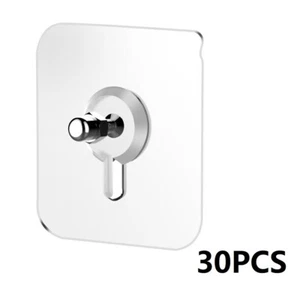 30PCS Clear Seamless Self-Adhesive Hanging Hook Punch-Free Nail & Screw Stickers - Picture 1 of 6