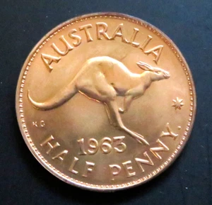 Australia 1963 Perth - Halfpenny.. Proof - Full Mint Red - Picture 1 of 4