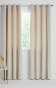 Par de cortinas de ojales forradas de terciopelo John Lewis, champán, W167 x gota 182 cm - Imagen 1 de 4