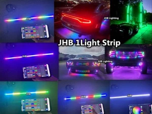 Tira de luz de persecución JHB 1 PIEZA 4 PIES 48" CUATRO FILAS con cableado controlador Bluetooth - Imagen 1 de 11