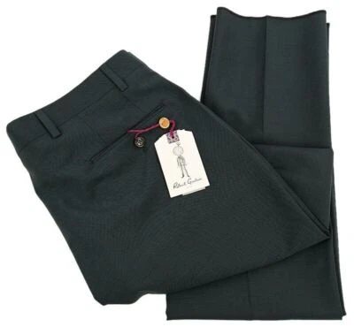 ROBERT GRAHAM Green RUSSELL Modern Fit Wool Mohair Flat Front Dress Pants 36 NWT - Image 1 of 3