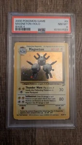 Pokémon Magneton #9/130 Holo Rare Graded PSA 8 NM-MT - 2000 WotC Base Set 2 - Picture 1 of 2