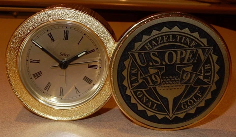 Selco Golf Travel Alarm Clock US Open 1991 Hazeltine National GOLF CLUB Cover