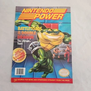 Nintendo Power Magazin Battletoads Double Dragon Karten & Jurassic Park Poster - Bild 1 von 14