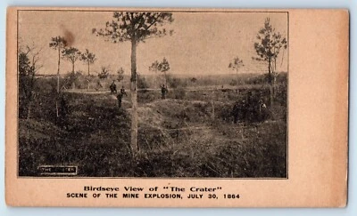 Bird's Eye View Of The Crater Scene On Mine Explosion Petersburg VA Postcard - Image 1 of 2