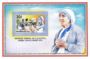 👉 MONGOLIA 1992 MADRE TERESA imp. ESPECIMEN PLATA S/S ** 💲ENVÍO GRATUITO💲 - Imagen 1 de 1