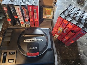 Sega Genesis Console Bundle:1601  Tested 11 Games..as Pictured. 