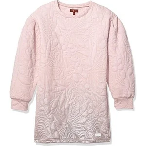 7 For All Mankind Girls Puff Sleeve Quilted Dress In Violet Ice Large MSRP $60 - Picture 1 of 2