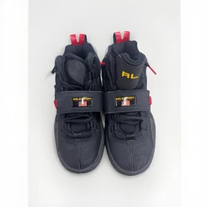 Polo Sport Boys Ralph Lauren Ps100 Black High-top Sneakers Size 7 - Picture 1 of 6