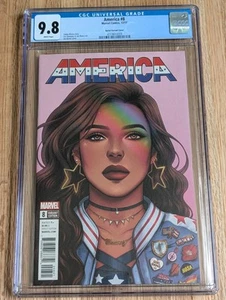 CGC 9.8 AMERICA CHAVEZ #8 VARIANTE BARTEL MARVEL 2017 - Foto 1 di 2