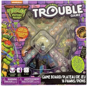 Teenage Mutant Ninja Turtles Mutant Mayhem Pop-O-Matic Trouble Board Game - Picture 1 of 3