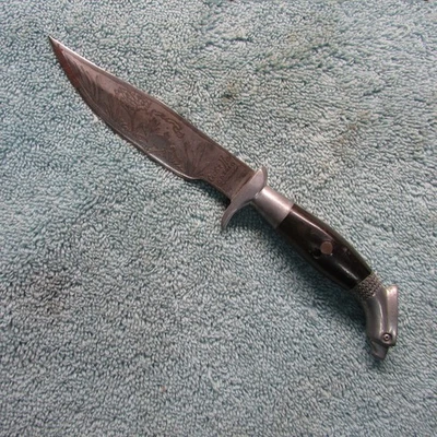 Cuchillo de hoja fija con cabeza de pájaro/marcador español Foto 1 de 4