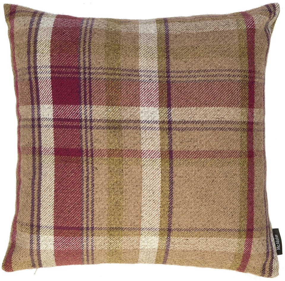 Mulberry Purple Heritage Tartan Decorative Throw Pillow Cover Case 17 x 17 In... - Image 1 of 4