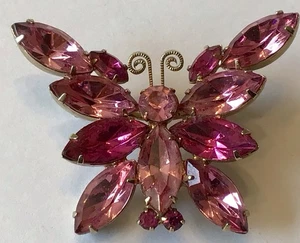 JULIANA ROSA STRASS FIGUR SCHMETTERLING BROSCHE K23 - Bild 1 von 2