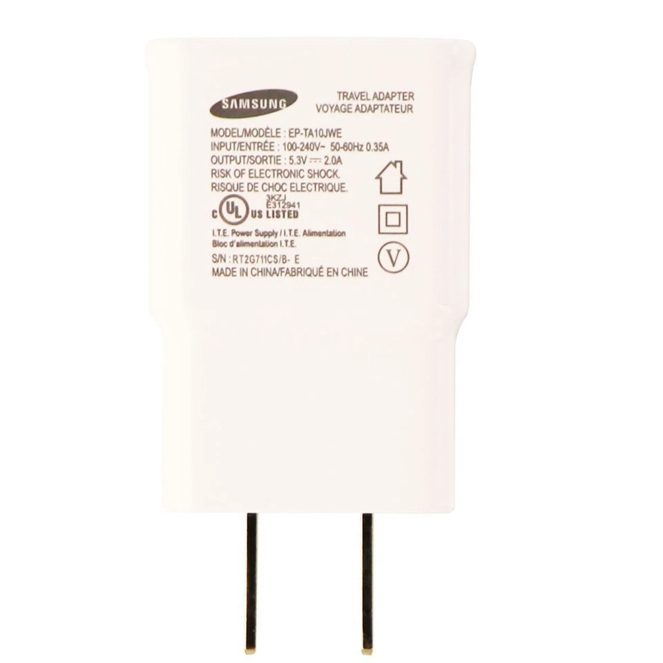 Samsung (EP-TA10JWE) Wall Adapter (5.3 Volt - 2 Amp) for USB Devices - White - Image 1 of 2