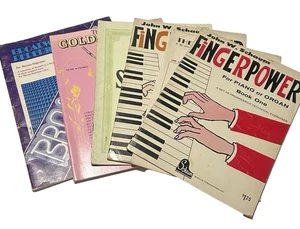 Vintage Piano Organ Flute Method Music Sheets Prep Books Lot of 6 - Picture 1 of 24