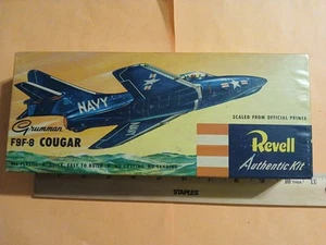 REVELL AUTHENTIC GRUMMAN F9F-8 COUGAR MODEL KIT 1954 H-212:79 - Picture 1 of 9