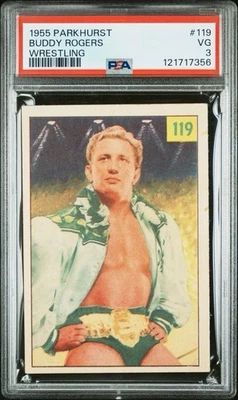 Parkhurst Wrestling #119 1955 Buddy Rogers PSA 3 en muy buena condición Foto 1 de 3