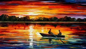 Leonid Afremov REMARKABLE MOMENT Oil Paint 30"x24" LIMITED EDITION GICLEE - Picture 1 of 9