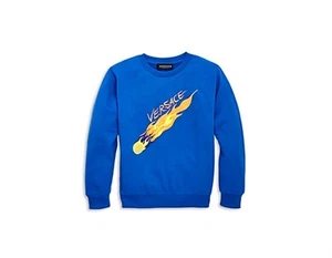 $350 Versace Boys' Meteor Logo Sweatshirt Sz 8 - Picture 1 of 5