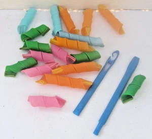 Kit de peinado rizadores de pelo, rodillos de pelo estilo ondulado rizos en espiral sin calor 20 piezas - Imagen 1 de 2