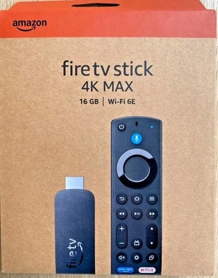AMAZON FIRE TV Stick 4K MAX, Wi-Fi 6E, 2.0 GHz, 16GB/ALEXA Voice Remote Enhanced - Image 1 of 2
