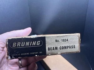 Vintage Bruning U.S.A 13" Beam Compass Drafting Tool 1834 - Picture 1 of 5