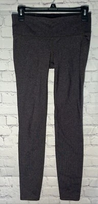 Gap Fit Gfast女式灰色黑色紫色弹力打底裤条纹小号 — 第 1/4 张图片