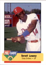 1994 Tulsa Drillers Fleer/ProCards 255 Terrell Lowery Oakland California CA Card