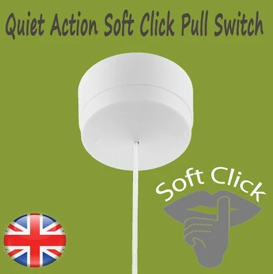 QUIET SOFT CLICK PULL CORD SWITCH, BATHROOM & TOILET CEILING - 600 sold already - Image 1 of 4
