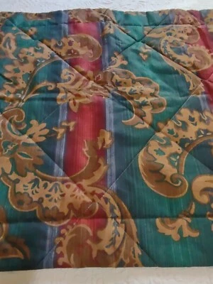 Nuevo 2 JC Penney King Almohada Sham Scroll Rojo Dorado Azul Verde De Colección Hecho en EE. UU. Foto 1 de 4