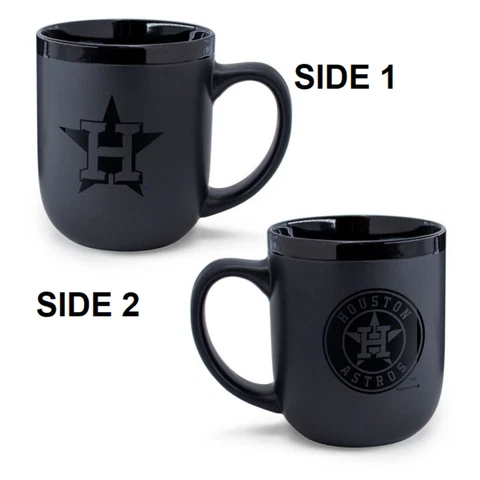 Houston Astros 17oz Matte Black Coffee Mug [NEW] MLB Tea Cup Hot Tumbler Cover