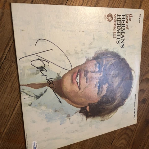 PETER NOONE HERMANS HERMITS VOL 3 the best signed Auto vinyl cover acoa Cover
