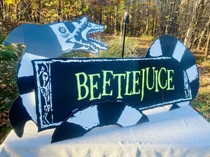 MASSIVE 80”x38” BEETLEJUICE SUPER RARE Store PROMO Display 2024 Halloween Ghost - Picture 1 of 7