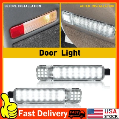 Par de luces LED de cortesía para puerta para Chevy Silverado GMC Sierra Suburban Tahoe Yukon Foto 1 de 4