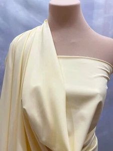 STRETCH POLYESTER LINING FABRIC OYSTER 60" BLOUSES, SUITS, GARMENTS, BTY - Picture 1 of 8