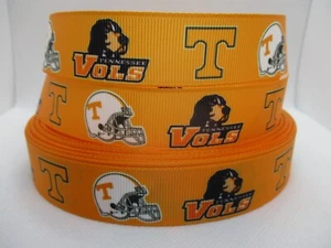 Univ of Tennessee Volunteers 7/8" Grosgrain Ribbon YOUR CHOICE 5 or 10 Yard VOLS - Picture 1 of 3