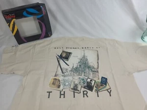 New Vtg 2001 Walt Disney World At 30 T-Shirt Size Large Adult Unisex Cream White - Imagen 1 de 23