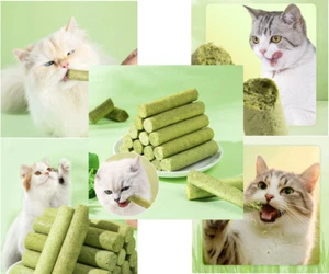 Cat Grass Teething Stick Teeth Cleaning Catnip Natural Cuddles Meow TeethCleaner - Picture 1 of 7