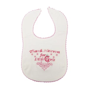 Cotton Bibs Thank Heaven Stick Fastening Blue Little Star Pink Baby Girls Boys - Picture 1 of 4